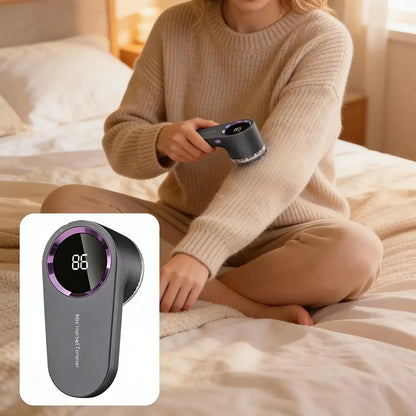 Anti-bouloches électrique portable avec affichage LED, rechargeable USB, pour vêtements et pulls