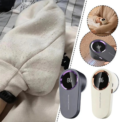 Anti-bouloches électrique portable avec affichage LED, rechargeable USB, pour vêtements et pulls