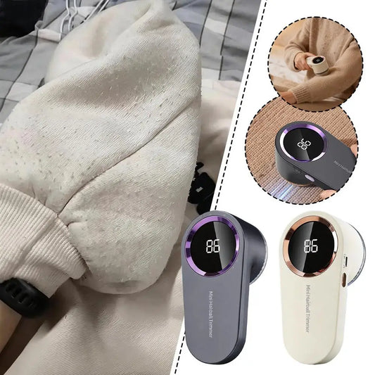 Lint Remover for Clothing Portable Electric LED Digital USB Rechargeable Household Clothes Sweater Hair Ball Trimmer