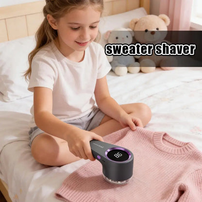 Anti-bouloches électrique portable avec affichage LED, rechargeable USB, pour vêtements et pulls
